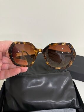 Carolina Lemke Berlin Pearl-Accent Eyewear Peony Beige Brown Women's Sunglasses